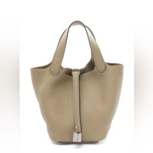 Cowhide Leather Mine Bucket Bag
